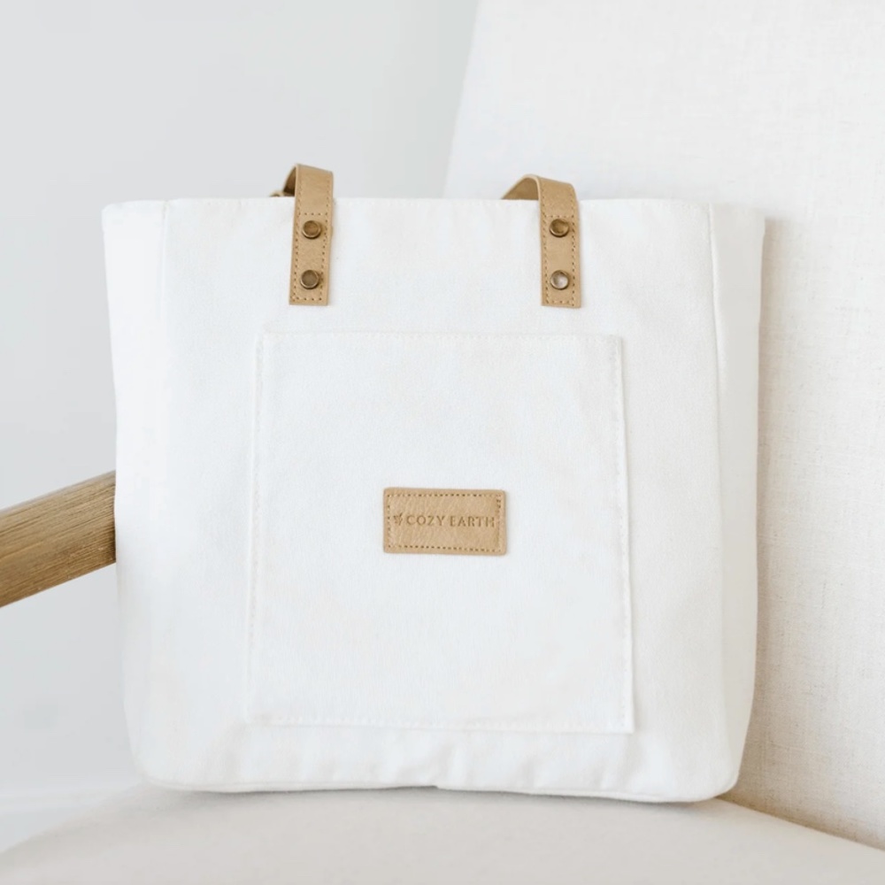 Cozy Earth Natural Lined Tote Bag